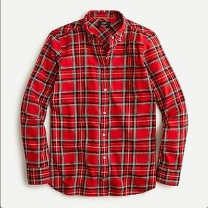 J.CREW Classic-fit boy shirt in red Stewart tartan flannel